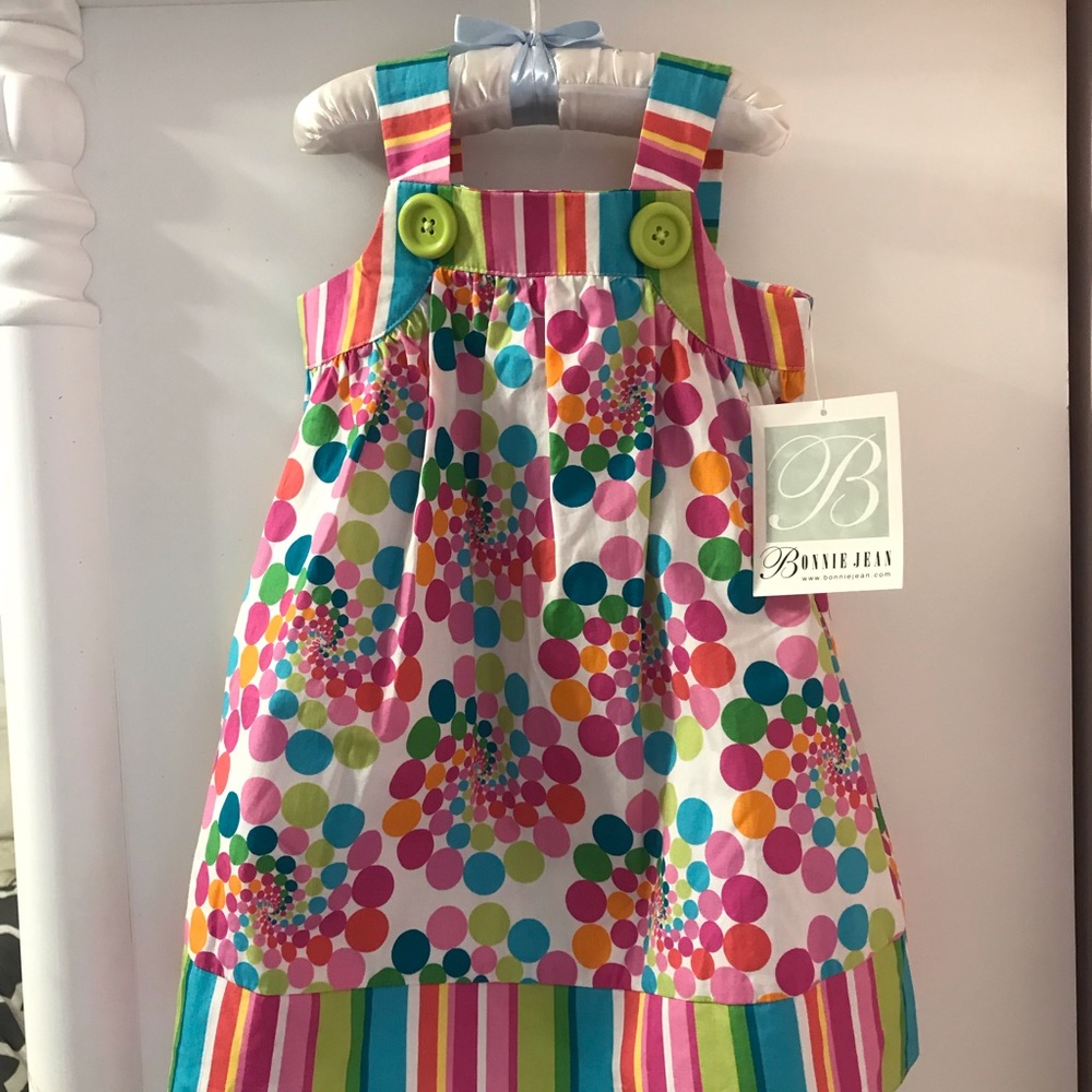 Bonnie Jean Polka dot dress 3T NWT